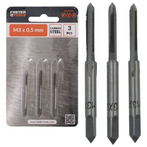 ZÁVIT M3 x 0,5 mm 3 KS ZÁVITOVÉ VIACHRUBNÉ ZÁVITNÍKY