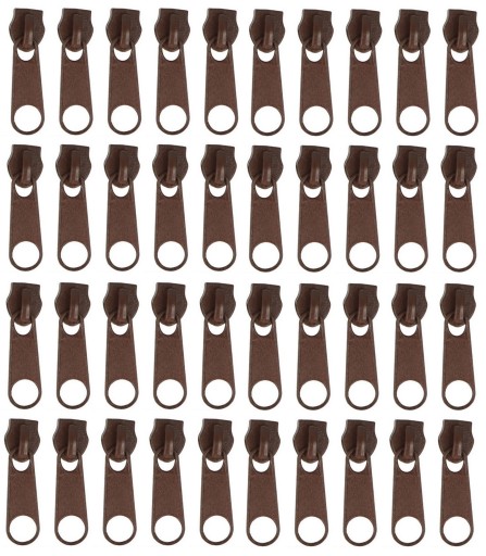3mm Zipsy na zipsovú pásku, zips, hnedá - 40 ks