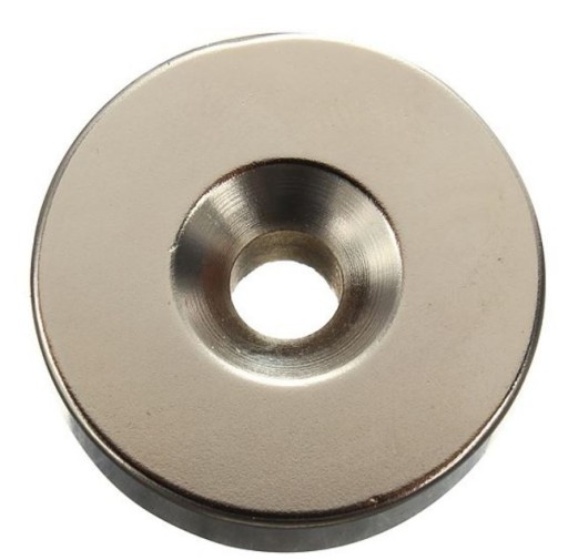 Neodymový magnet 8x3mm otvor 6,3x3mm