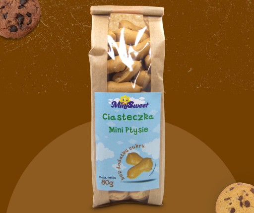 Puffs mini cookies bez pridaného cukru 80 g Mini Sweet
