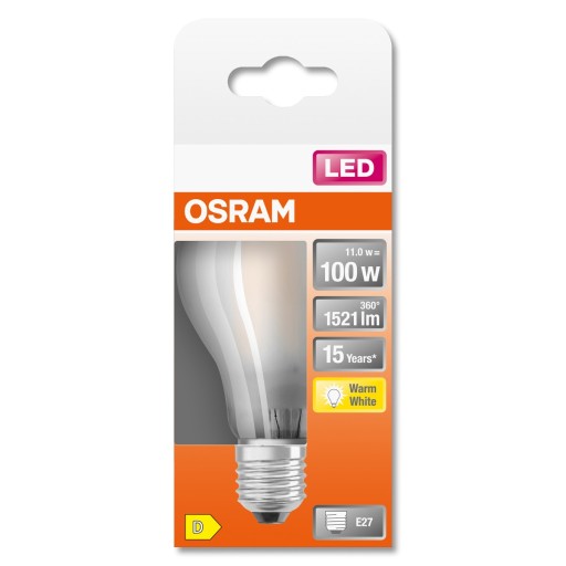 LED žiarovka E27 A60 11W 100W 2700K FILAMENT OSRAM