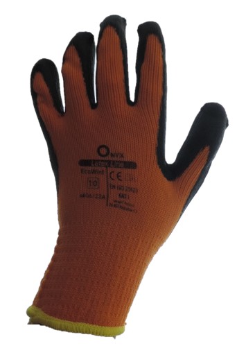 IZOLOVANÉ, OCHRANNÉ PRACOVNÉ RUKAVICE, LATEX ONYX 10