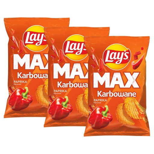 Lay's Max Lays Paprikové lupienky vlnité 3x 120 g