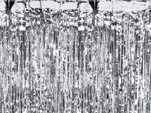 Párty záves strieborný 100 x 190 cm