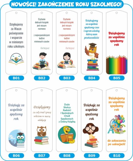 TLAČENÁ ZÁLOŽKA DARČEK KONIEC ROKA 12 cm