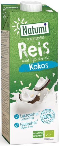 RYŽOVÝ A KOKOSOVÝ NÁPOJ BEZ PRIDANÝCH CUKROV, BEZ LEPKU