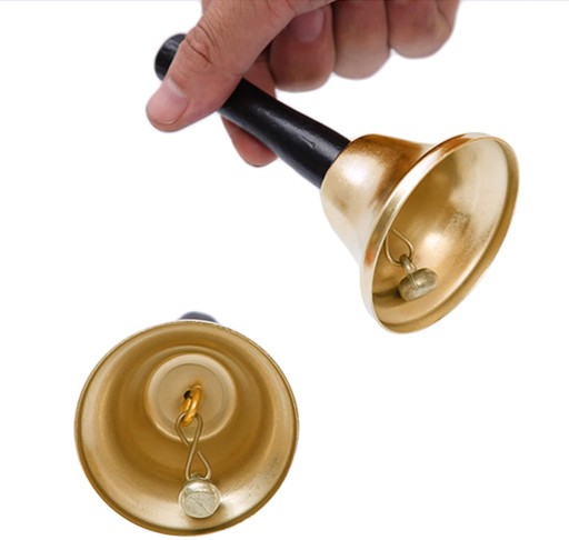 ZLATÝ VIANOČNÝ ZVONČEK MIKULÁŠKA, KOV