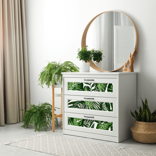 SAMOLEPIACA NÁBYTKOVÁ DYHA 45x50 ORIENTÁLNE LISTY MONSTERA