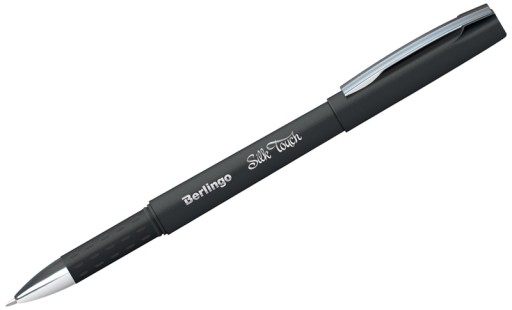 Gélové pero Berlingo s 0,5 mm Silk Touch uzáverom, čierne, 1 kus