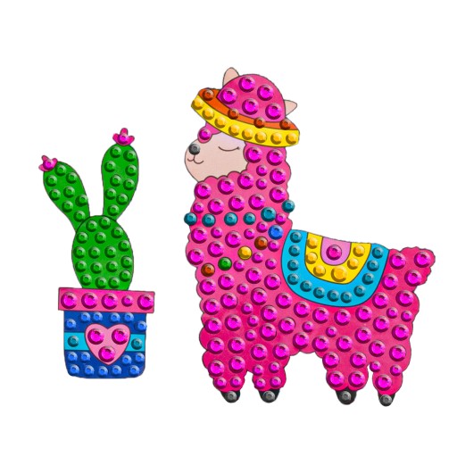 MOZAIKA DIAMANTOVÁ NÁLEPKA DIAMANTOVÁ VÝŠIVKA Nálepky LAMA LAMA ALPACA 20ks