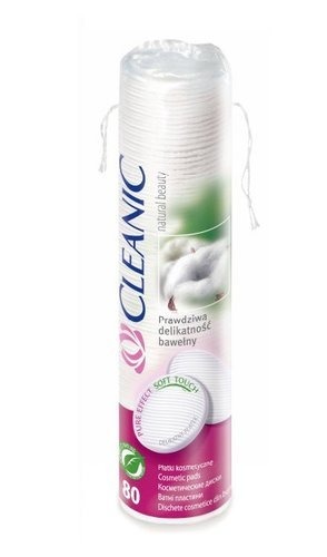 CLEANIC kozmetické tampóny na odstraňovanie 80 ks.