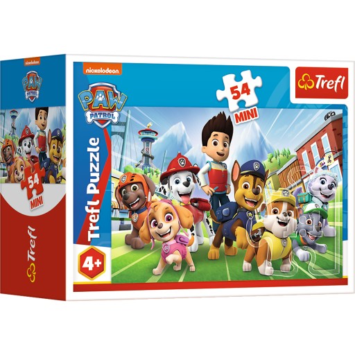 PUZZLE 54 MINI BUĎTE AKO Tlapková patrola z kociek