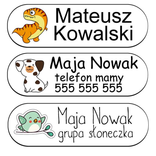 NÁLEPKY S MENÁMI S MENOM LAMINOVANÉ 70 ks