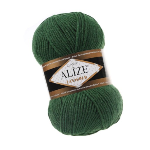 Priadza Lanagold - 118 C. Zelená s Alize vlnou
