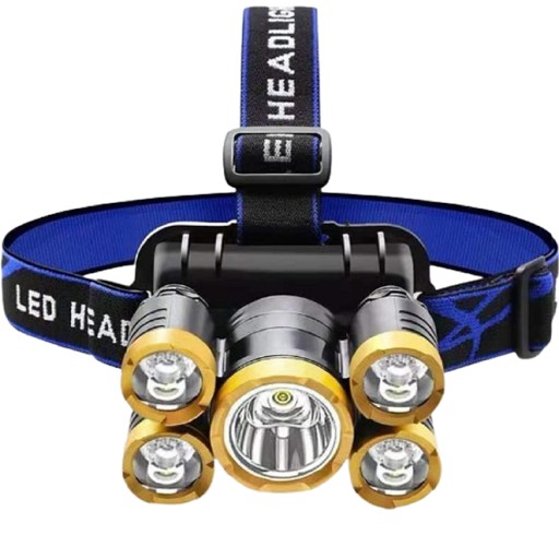 ČELOVÁ LAMPA 5 X CREE LED ČELOVÁ LAMPA VÝKONNÉ NASTAVITEĽNÉ 4 REŽIMY