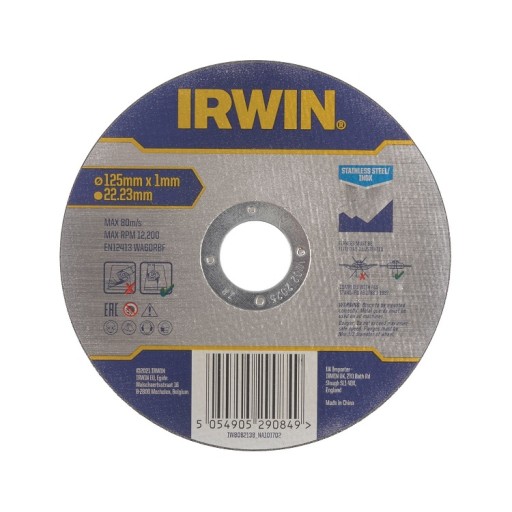 IRWIN OCELOVÉ KOVOVÉ REZNÉ KOTÚČE 125x1,0 INOX