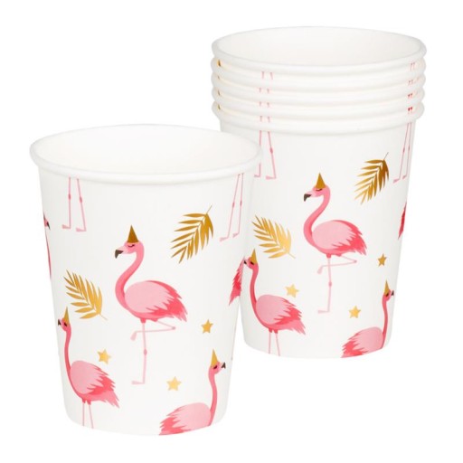 SUPER poháre Hawaiian Flamingos 10 ks 52497