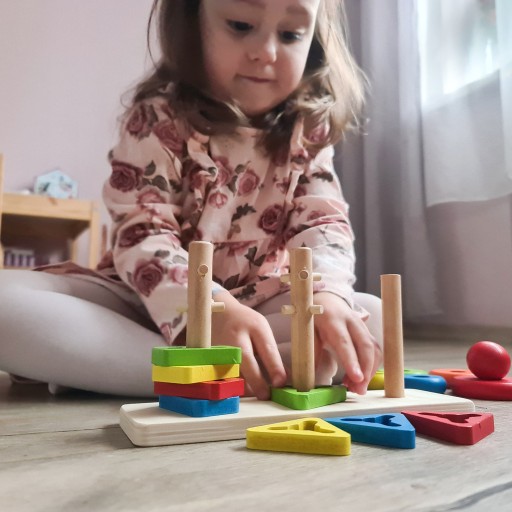 Drevená hračka na triedenie puzzle hračiek ako darček pre deti