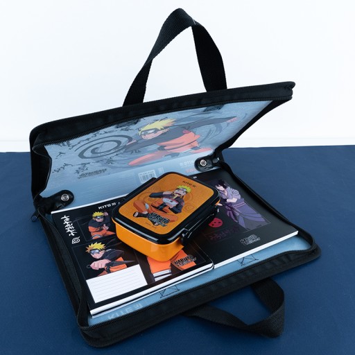 ŠKOLSKÝ BOX S RÚČKOU, HRUBÝ KITE XL A4 NARUTO