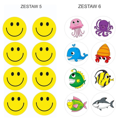 Vodotesné motivačné nálepky pre deti, 2,5 cm