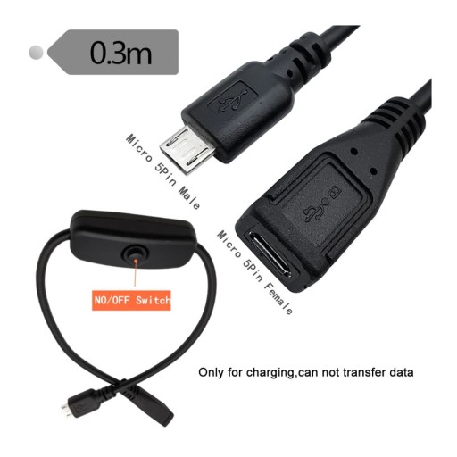 MIKRO USB PRÚDOVÝ SPÍNAČ Malina