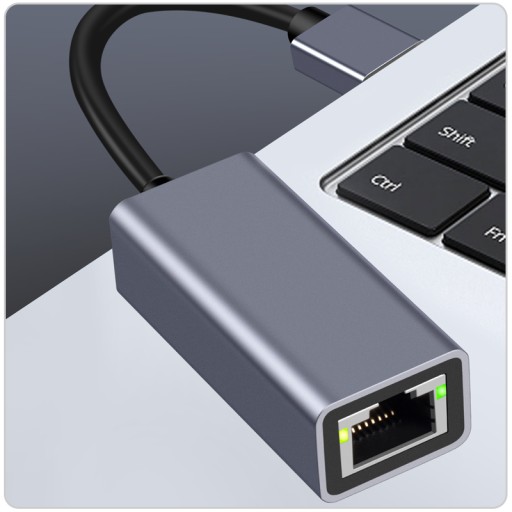 SIEŤOVÝ ADAPTÉR HUB LAN KARTA RJ45 USB-A PLUG&PLAY 1000 MBPS