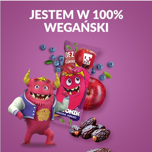 Ovocná tyčinka pre deti BeRAW Kids Jagoda Jablko bez pridaného cukru 6x25g