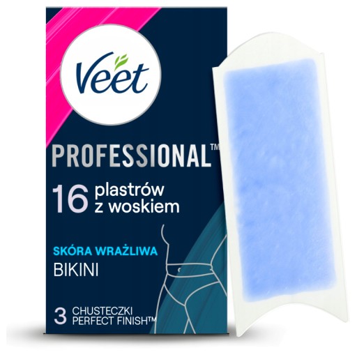 VEET PROFFESIONAL Depilačné voskové pásiky, citlivá pokožka 16 ks