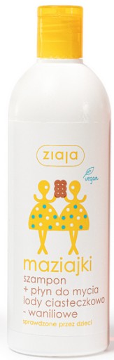 Šampón + tekutá umývacia sušienka-vanilková zmrzlina Ziaja Maziajki 400ml