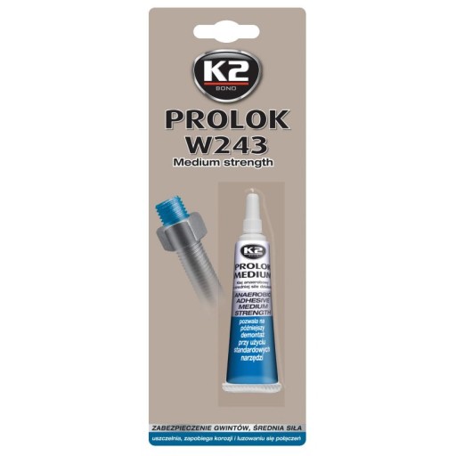 K2 Prolok Stredne modré lepidlo na skrutky