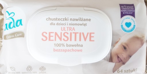 Dada Sensitive vlhčené obrúsky 64 ks.