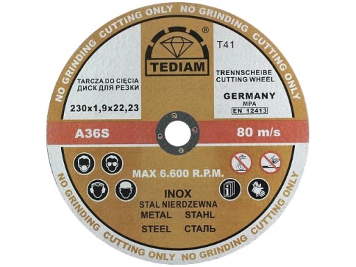 Rezný kotúč STEEL INOX 230x1,9 kotúče TEDIAM