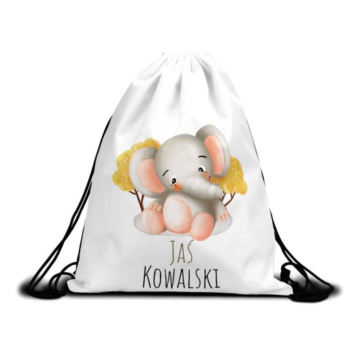 Taška na batoh do škôlky na topánky Meno ELEPHANT