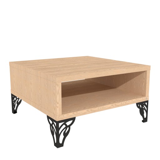 Nábytková noha KVET 13 cm, moderná, čierna