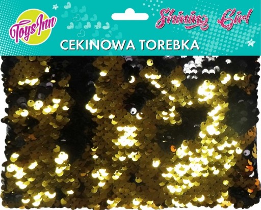 Zlato-čierna flitrová taška