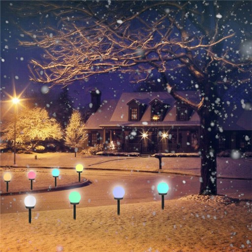 SLNEČNÁ ZÁHRADNÁ LAMPA RGB GROUND GUĽA 3665