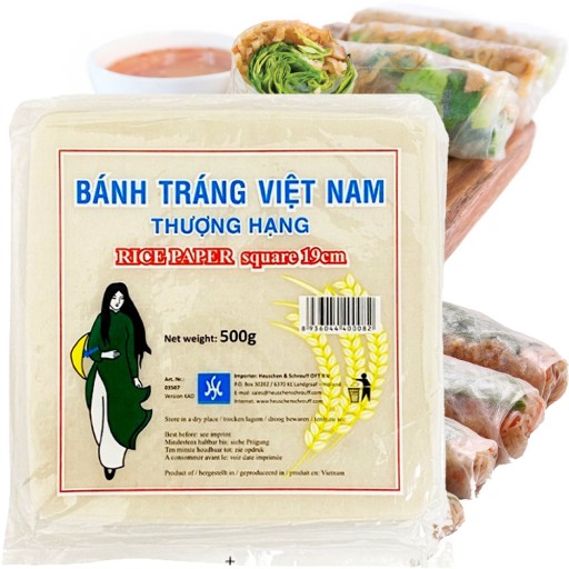 Papier štvorcový ryžový 19cm vietnamský 500g HanS
