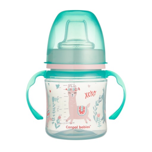 CANPOL STRIEBORNÝ TRÉNINGOVÝ HRNČEK VÝPOJKA 120ML 6m+