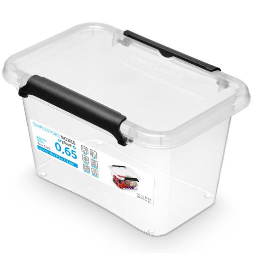 PLASTOVÝ KONTAJNER S VÍKOM ÚLOŽNÝ BOX MALÝ 0,65L