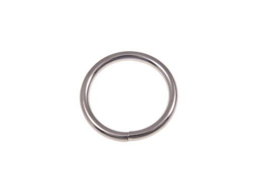 Koženkový prsteň 30x4 mm, strieborný, 2 ks