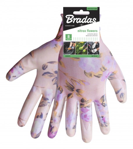 Bradas Nitrox Flowers dámske ochranné rukavice r8