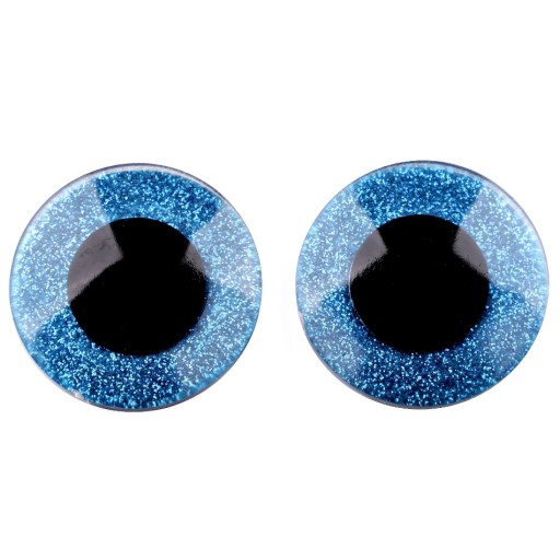 GLITTER BLUE MASKOT EYES 40 mm