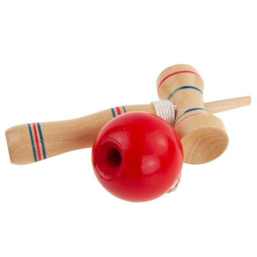 KENDAMA DREVENÁ KLASICKÁ JAPONSKÁ ZRUČNOSTNÁ HRA CHYTNUTIE LOPTY