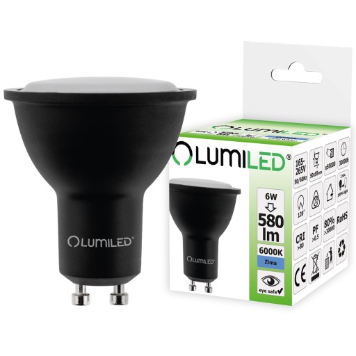 LUMILED ŽIAROVKA GU10 6W 6000K 220-240V 580lm