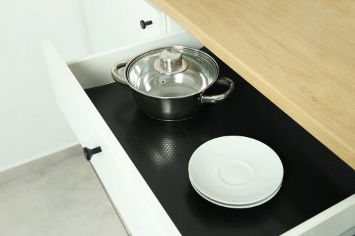 PROTIŠMYKOVÁ PODLOŽKA POD ZÁSUVKY čierna 300x50 cm plast do GARÁŽE KUCHYNE