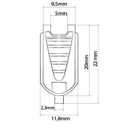 SVORKA KONCA LINKY 5mm 6ks ČERVENÁ