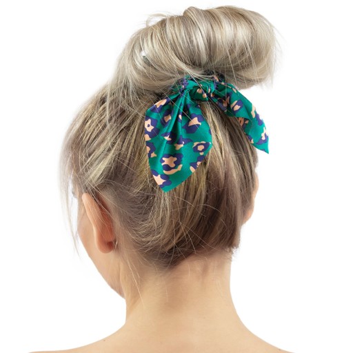 HAIR RUB, leopard SCRUNCHIE, froté šatka