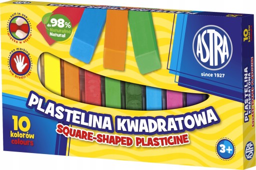 Štvorcová plastelína ASTRA 10 FARIEB POĽSKO
