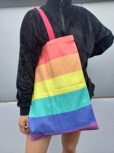 BAVLNA Dúhová PRIDE LGBT XXL TAŠKA Shopper