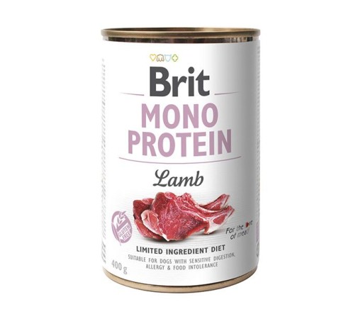 BRIT Mono Protein Lamb vlhké krmivo pre psov Jahňacie 400g HYPOALERGÉNNE